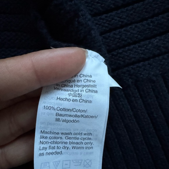 J. Crew Navy Blue Women 100% Cotton Thick Knit Cardigan Sweater XS - Picture 8 of 9